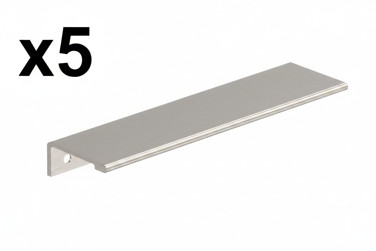 5 x Streamline II 6 in. Center-to-Center (152 Mm) Modern Satin Nickel Cabinet Edge Pull
