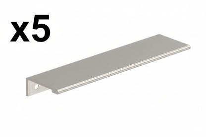 5 x Streamline II 6 in. Center-to-Center (152 Mm) Modern Satin Nickel Cabinet Edge Pull