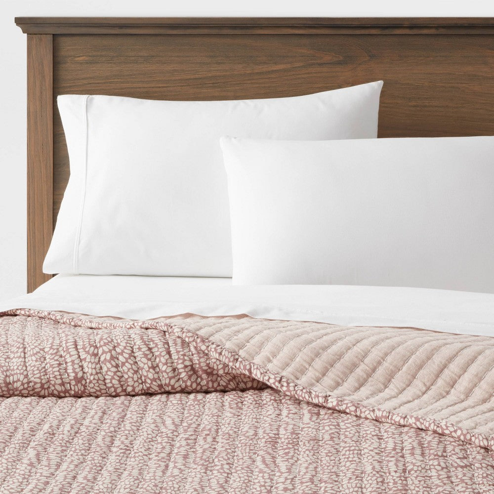 Full/Queen Reversible Matelasse Swirl Quilt Purple - Threshold™: Jacquard OEKO-TEX Certified Lightweight - *Bedding