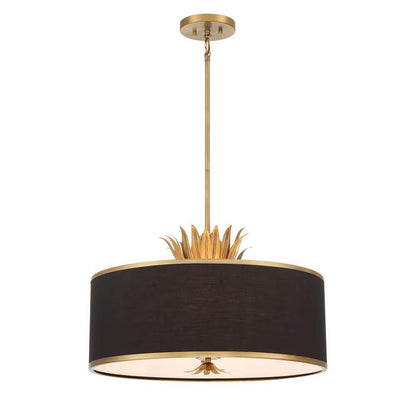 Minka Lavery 4584-672 Caprio Pendant, 4-Light, 240 Total Watts, 23.63-in H x 17.88-in W, Natural Brushed Brass