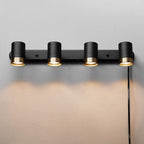 Minimalist 1.8 Ft. Matte Black Plug-in Indoor Track Lighting Kit with Step Heads