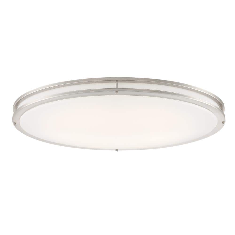 2 in. Modern Brushed Nickel Dimmable Integrated LED Flush Mount