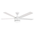 Merwry 52 in. Intergrated LED Matte White Ceiling Fan with Light and Remote Control