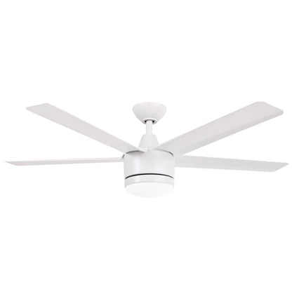 Merwry 52 in. Intergrated LED Matte White Ceiling Fan with Light and Remote Control
