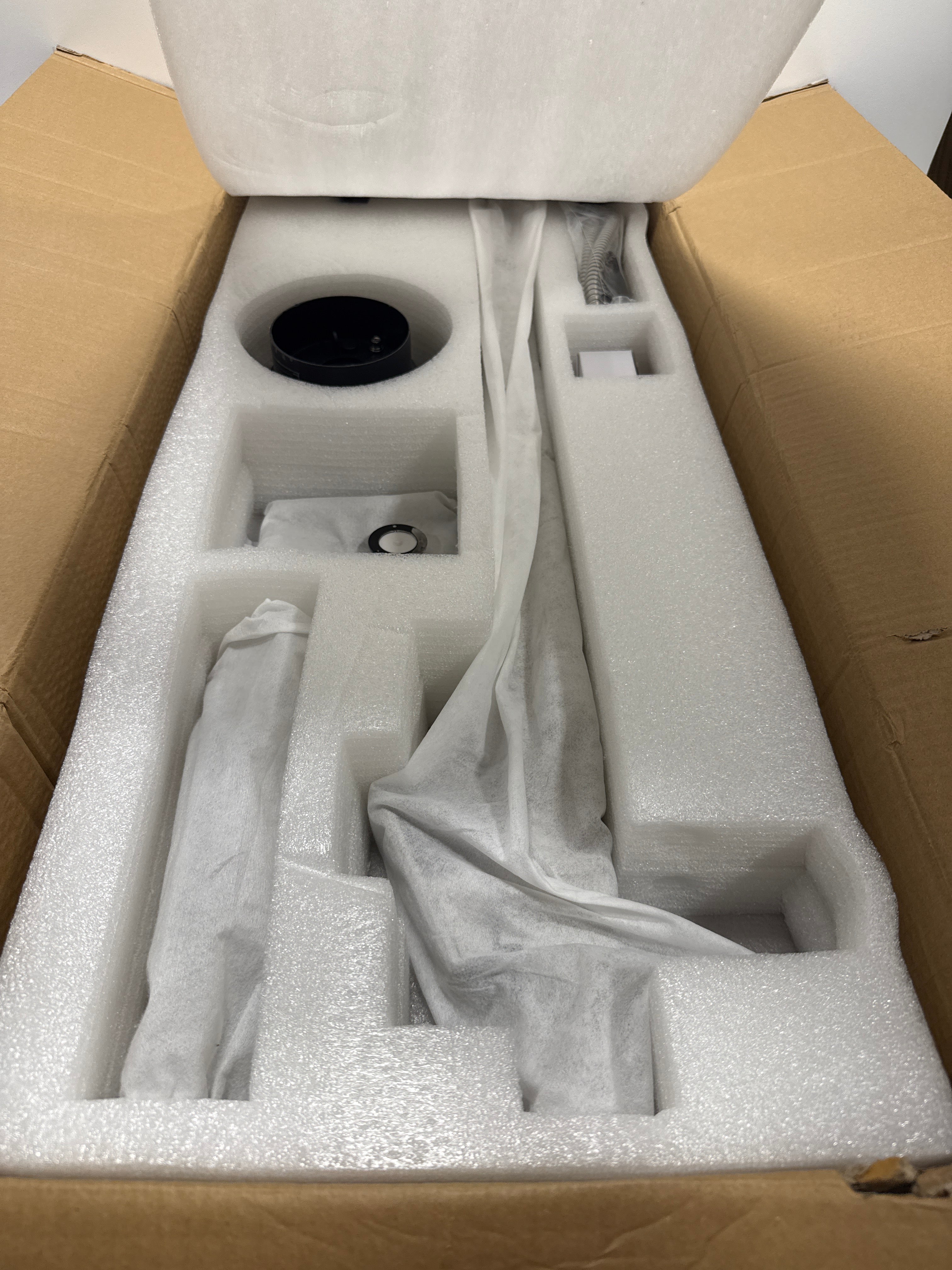 Signature Hardware 934423 Ryle Floor Mounted Tub Filler- Includes Hand Shower Brushed Nickel