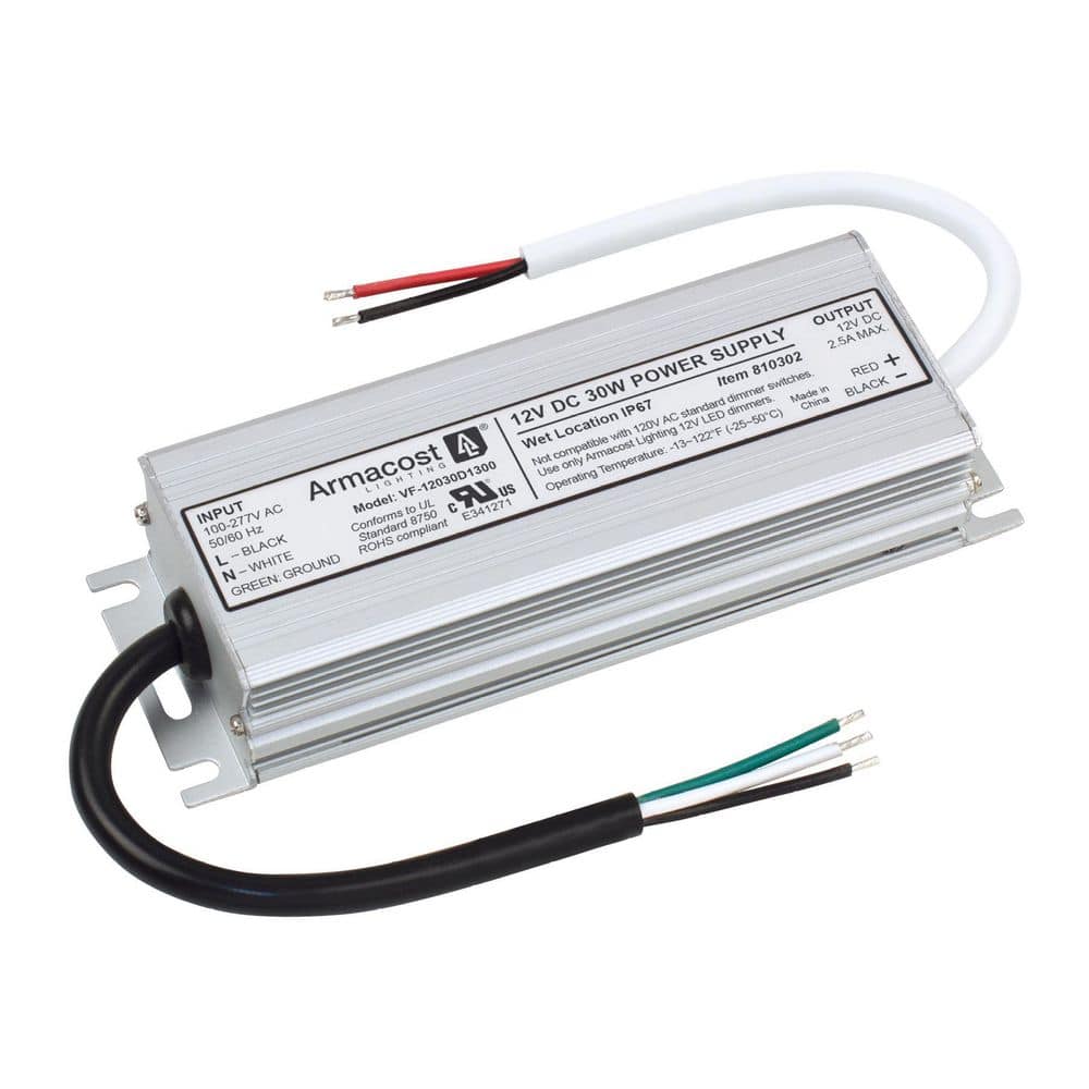 30-Watt Standard Wet Location LED Driver 12-Volt DC Transformer