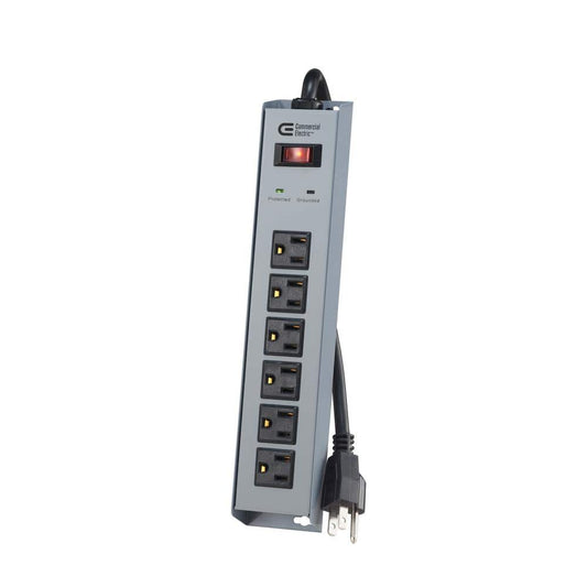 8 Ft. 6-Outlet Metal Surge Protector