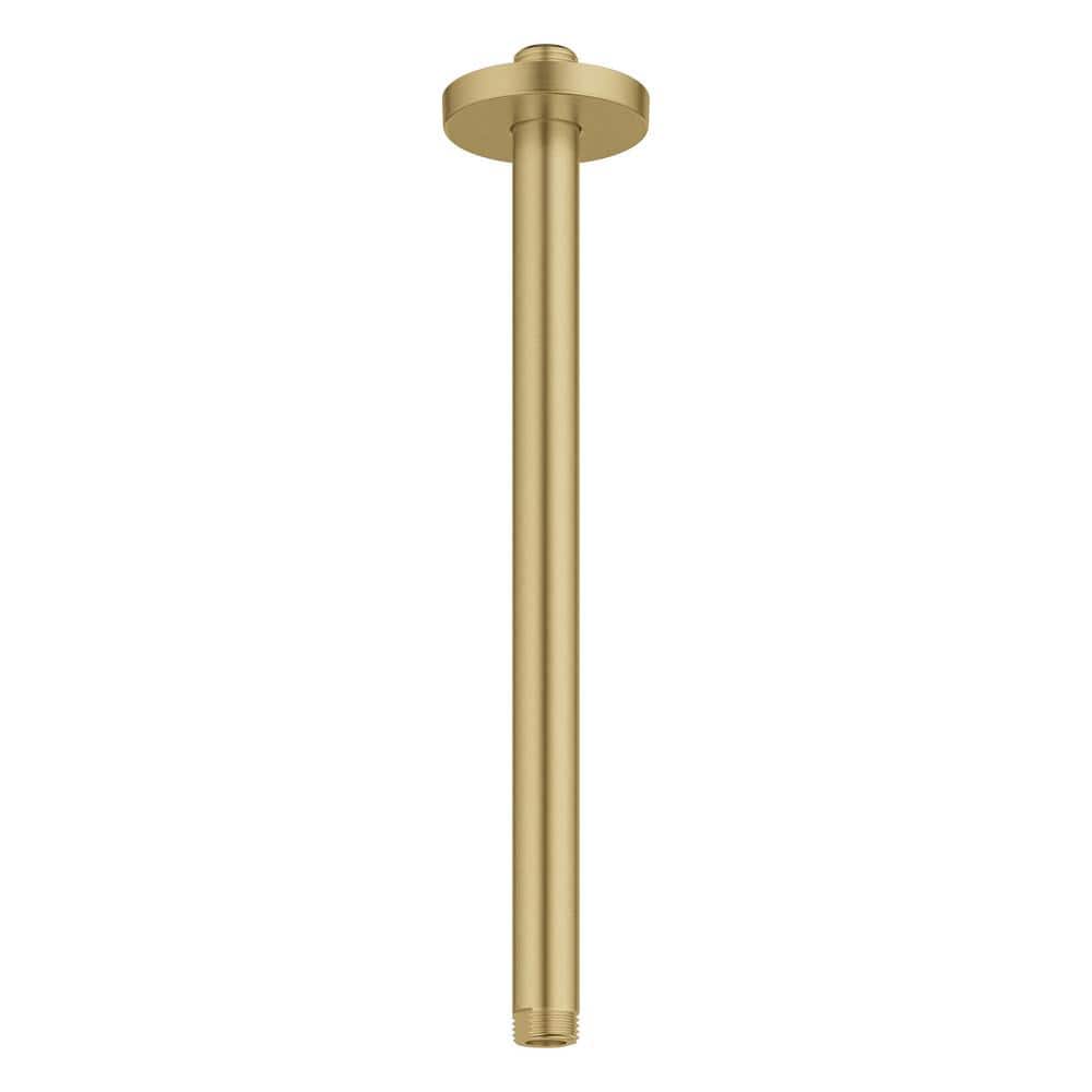 Grohe 28 492 Rainshower 12" Ceiling Shower Arm with Flange and 1/2" Threaded Connection for Grohe Shower Heads Brushed Cool Sunris