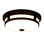 Hampton Bay 11 in. Round Black Exterior Outdoor Motion Sensing LED Ceiling Light 5 Color Temperature