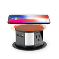 Link2Home Wireless Charging Pop up Outlet with USB 3 Outlets Black