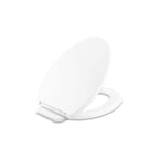 KOHLER K-27331-0 Glissade ReadyLatch Quiet Close Elongated Toilet Seat White Grip-Tight Hardware Quiet Close Lid