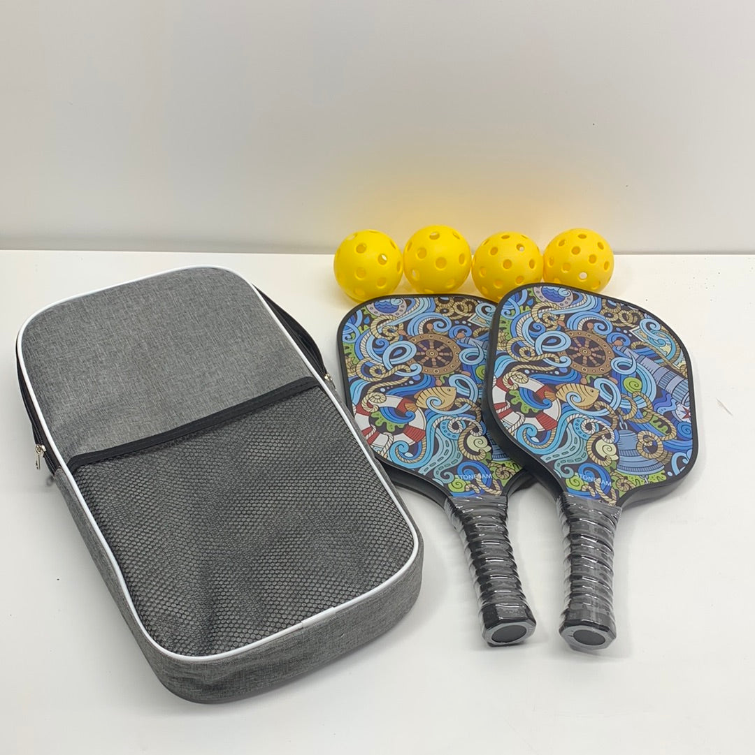 STONESAM Pickleball Paddles Bundle Set of 2 Carton Fiber & Honeycomb Hybrid Control & Power Pickle Ball Racket