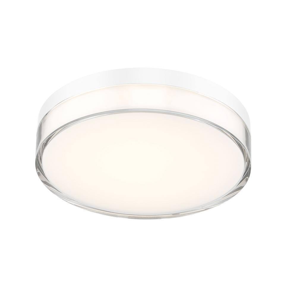 Minka Lavery 749-2-L Vantage 7" Wide LED Flush Mount Ceiling Fixture with Clear Acrylic Diffuser White