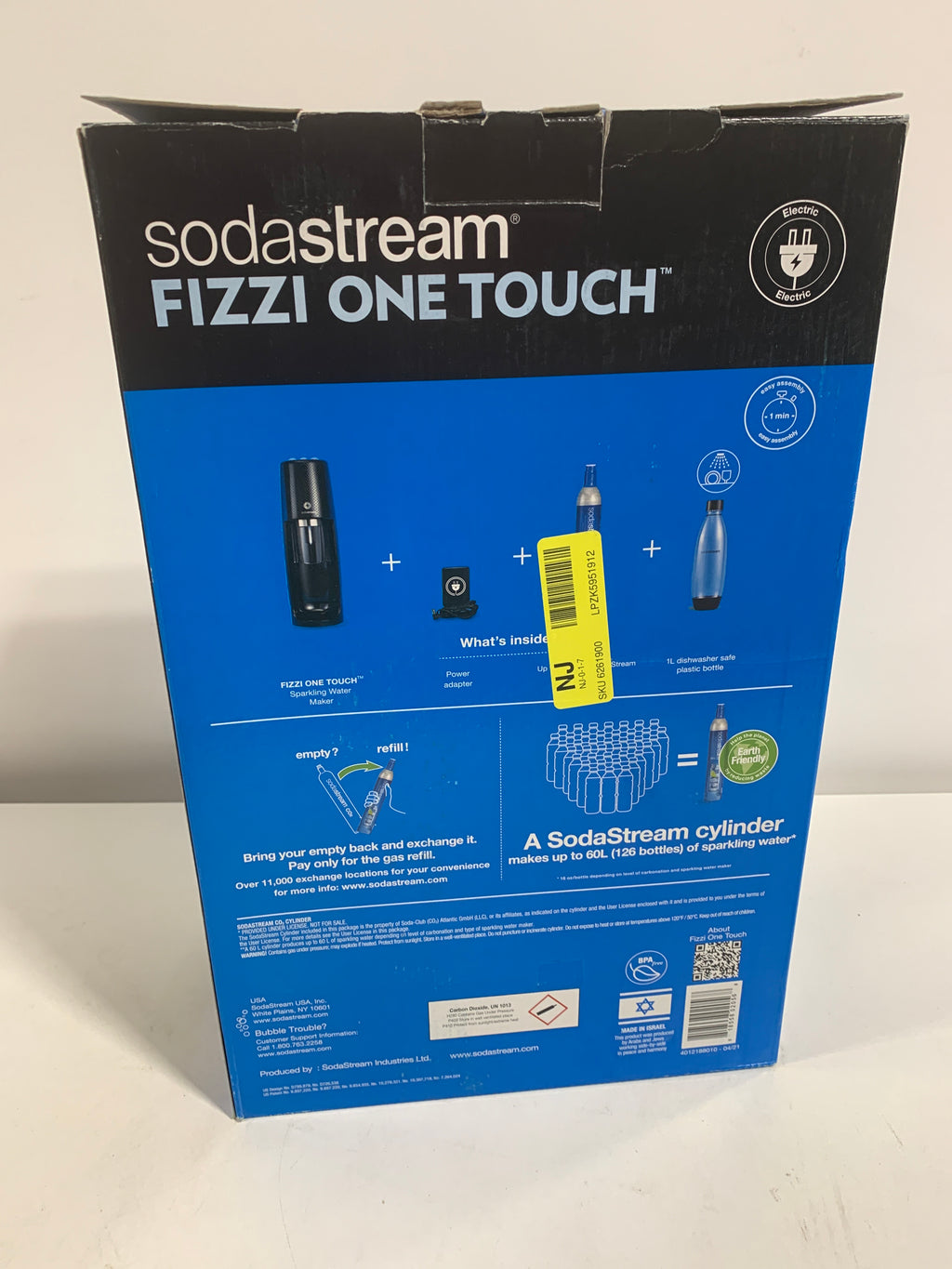 No CO2 - SodaStream - Fizzi One Touch Sparkling Water Maker Kit - Black - *Kitchen Appliances