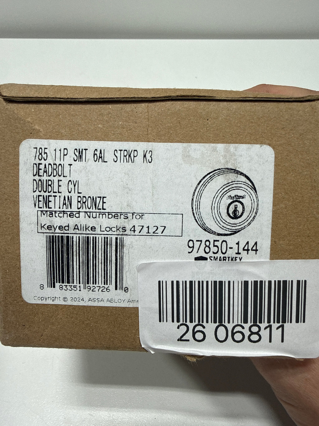 Kwikset 785-S.Strkp 780 Double Cylinder Keyed Entry Deadbolt - Bronze