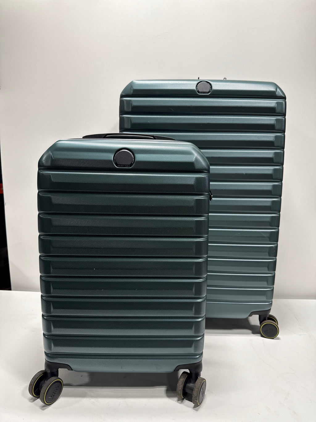 Lightly Used Delsey Paris 2-piece Hardside Luggage Set - Dark Green - *Luggage & Travel