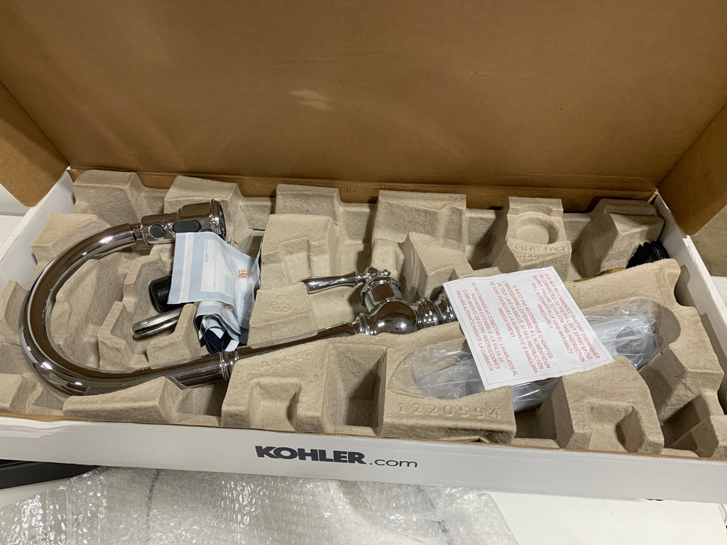 KOHLER K-99259 Artifacts Pull-down Kitchen Sink Faucet with Three-function Sprayhead