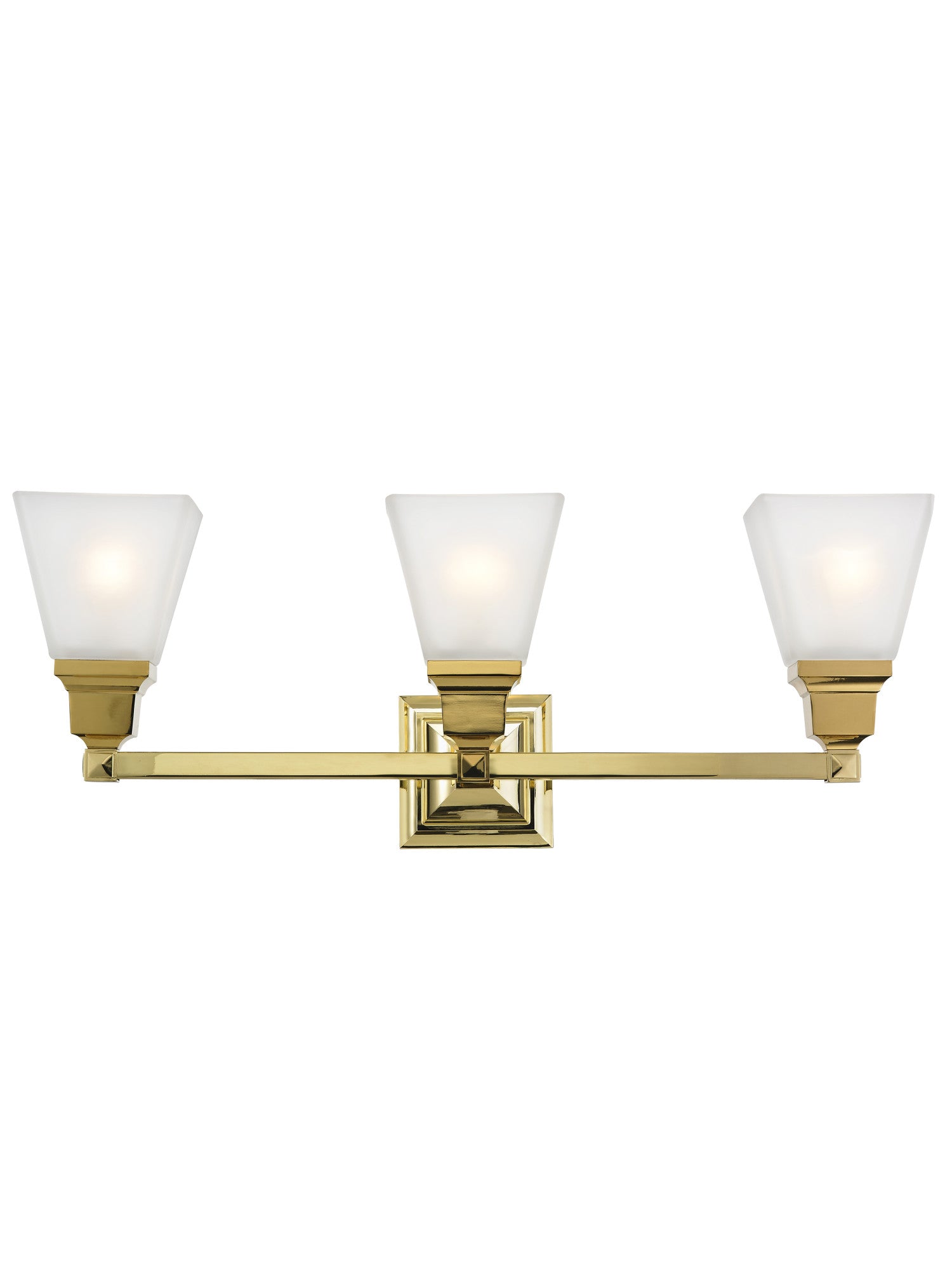 Livex Lighting 1033-02 Mission 3-Light Bath Light, Polished Brass