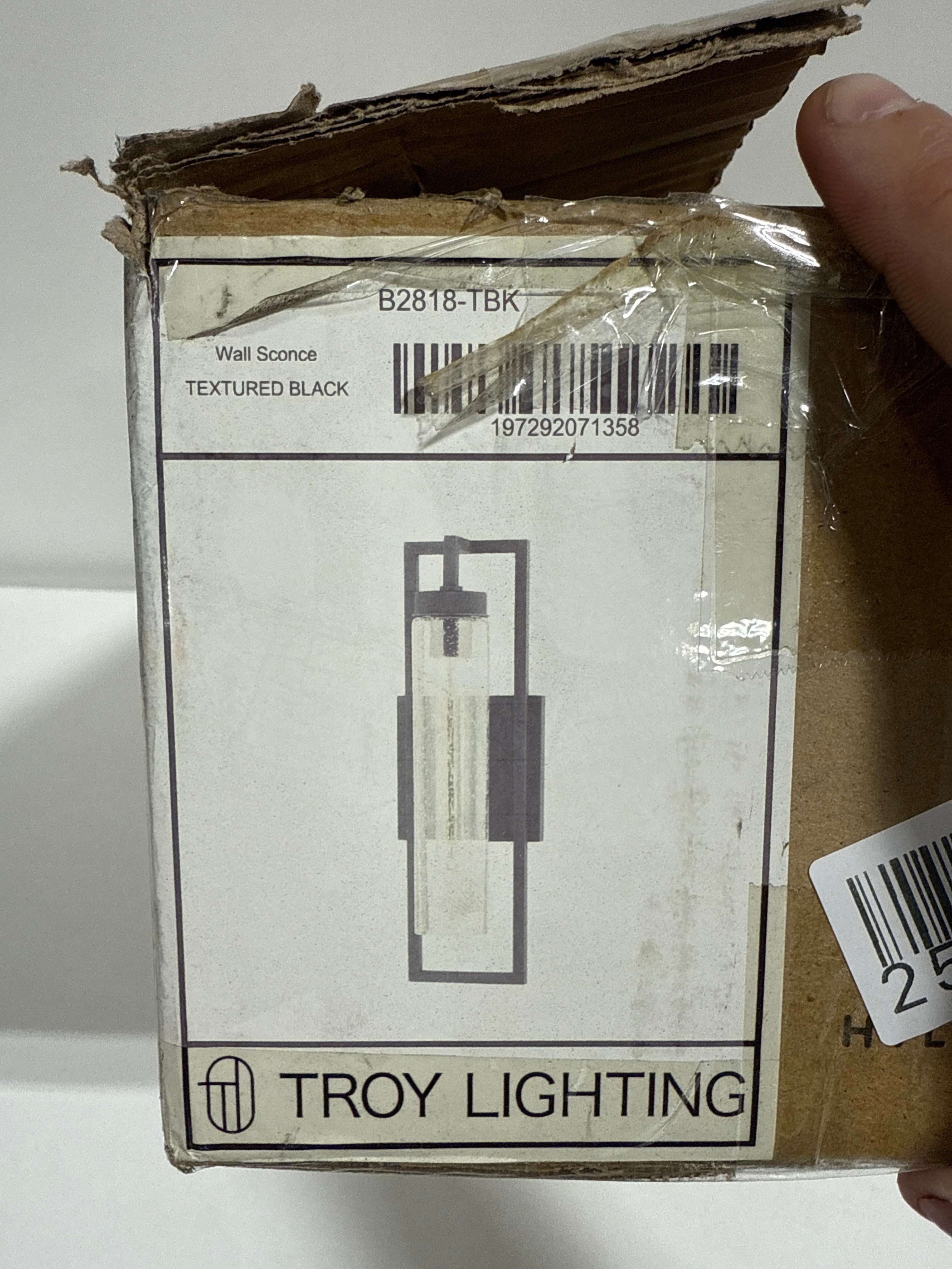 Troy Lighting B2818 Chester 18’’ Tall Wall Sconce Textured Black Indoor Lighting Wall Sconces - *Lighting & Electrical