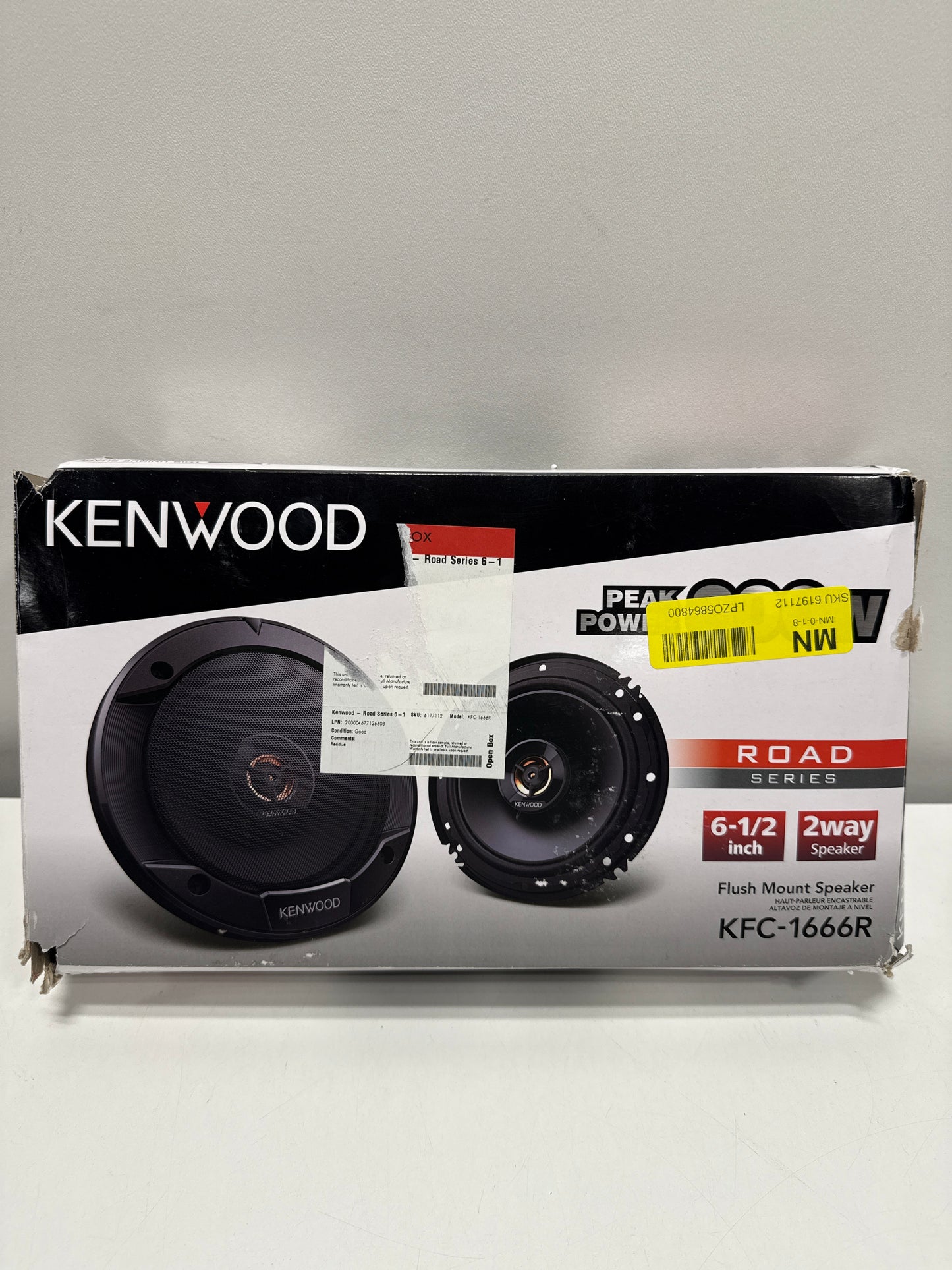Crack See Desc Kenwood - Road Series 6-1/2" 2-Way Car Speakers with Cloth Cones (Pair) - Black