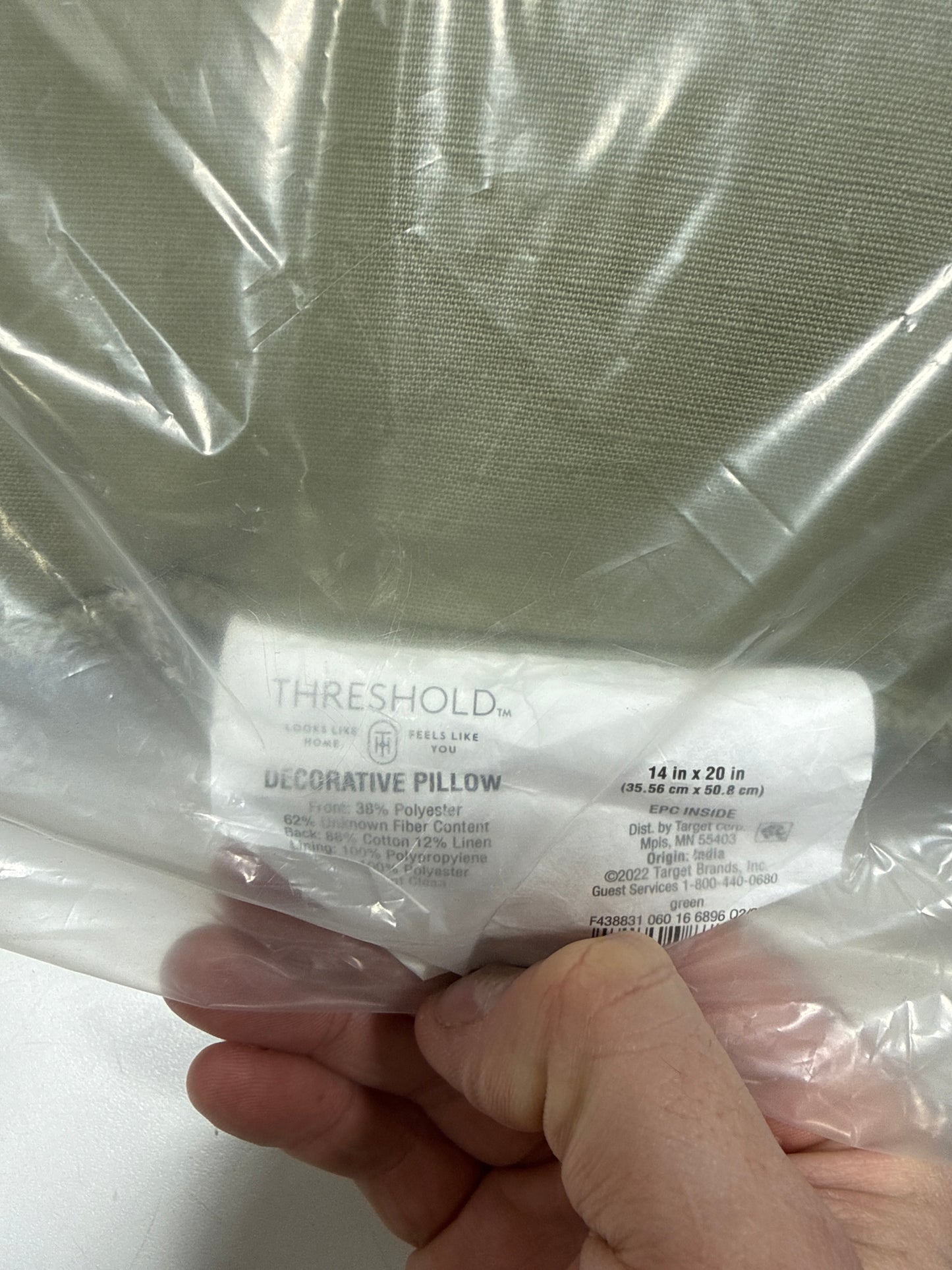 Oblong Windowpane Woven Decorative Throw Pillow Green - Threshold - *Home Decor & Curtains