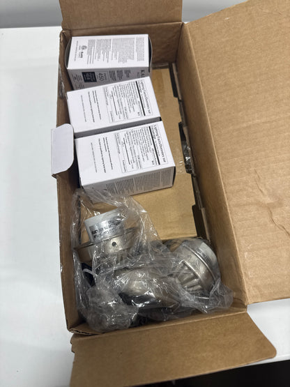 3-Light Brushed Nickel Ceiling Fan Shades LED Light Kit