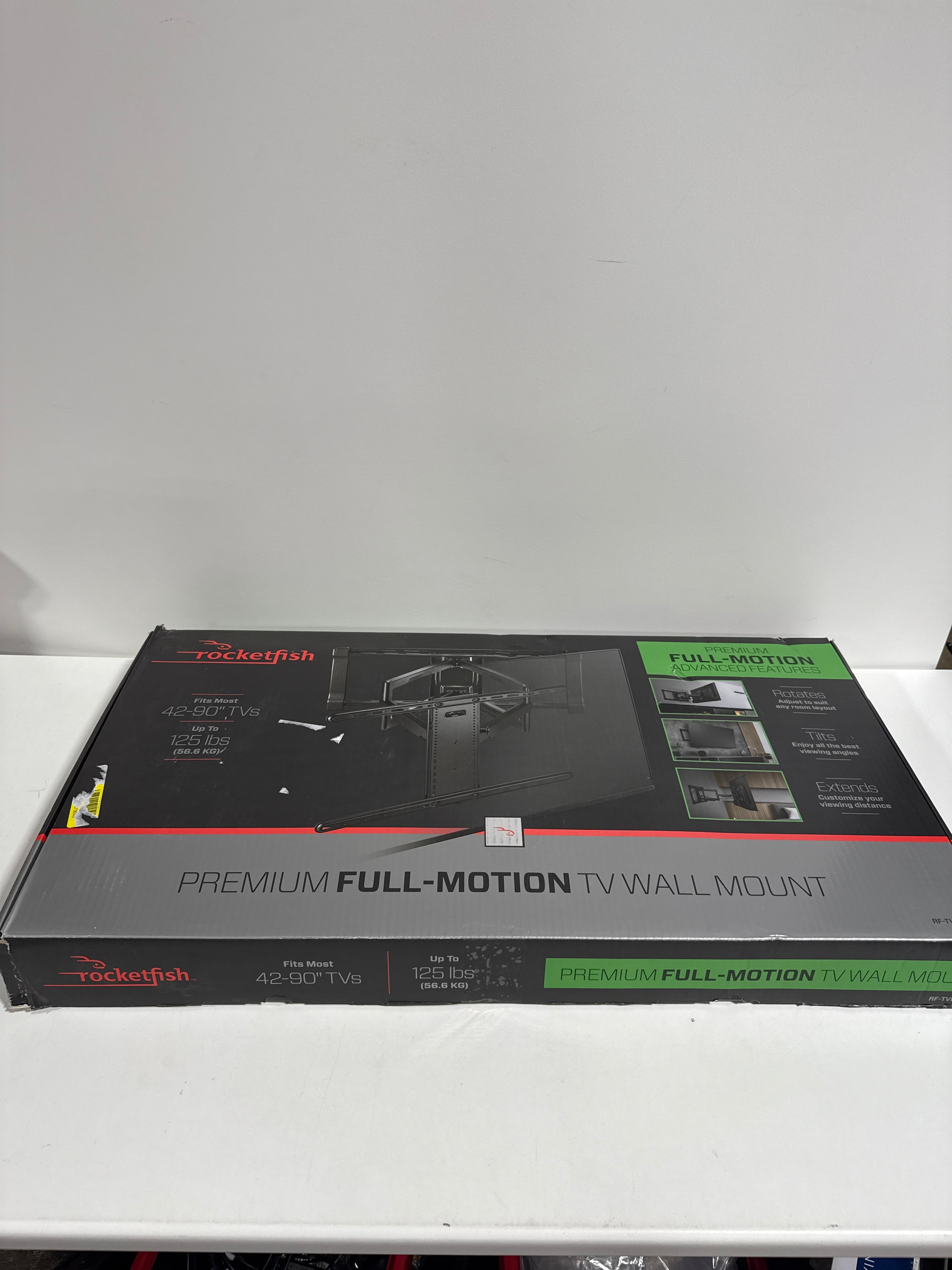 Rocketfish - Full-Motion TV Wall Mount for Most 42’’–90’’ TVs — Extends 26’’ - Black - *TV & Home Theater