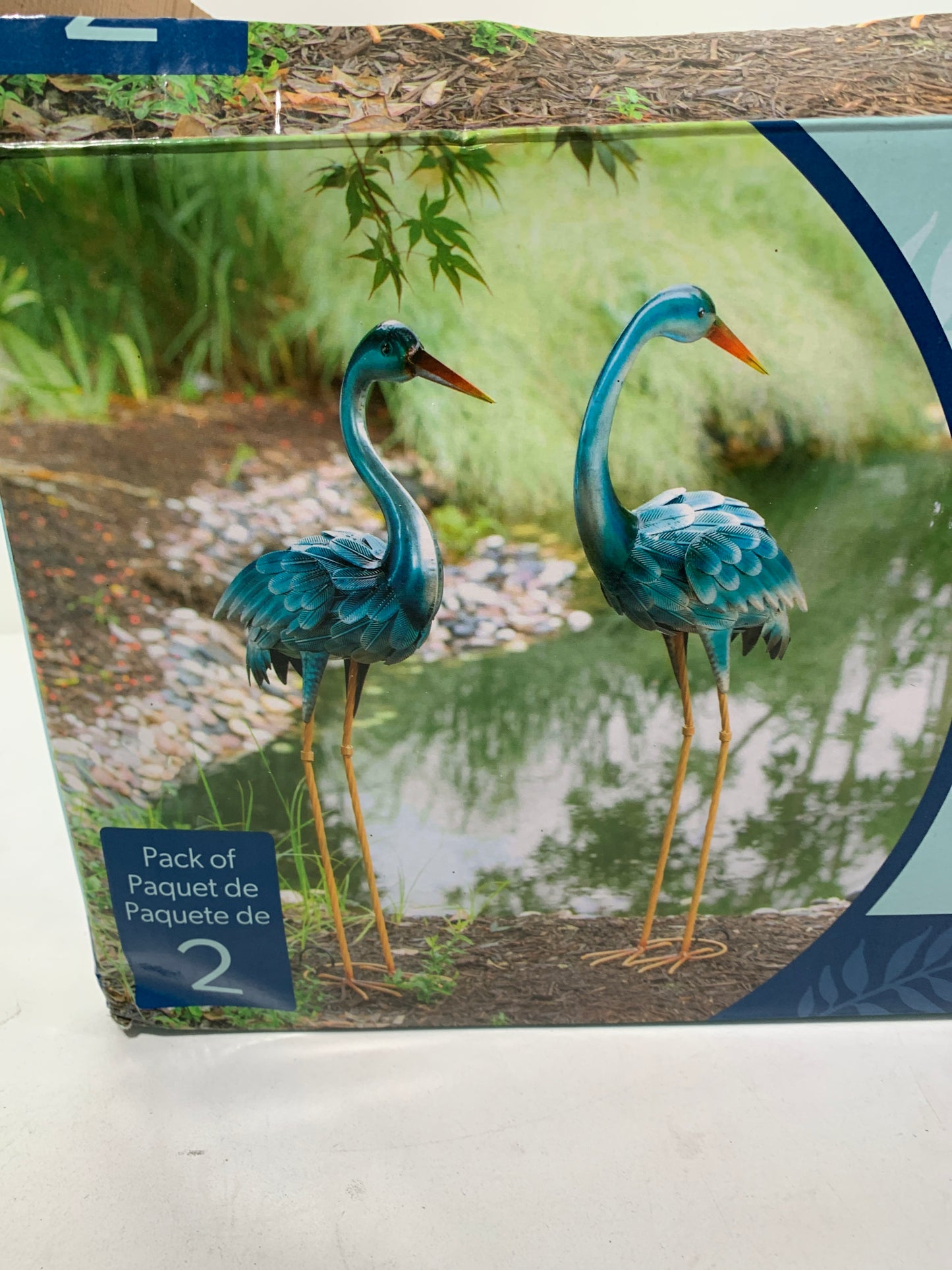 Evergreen Life Sized Blue Heron Pair - Yard Decor