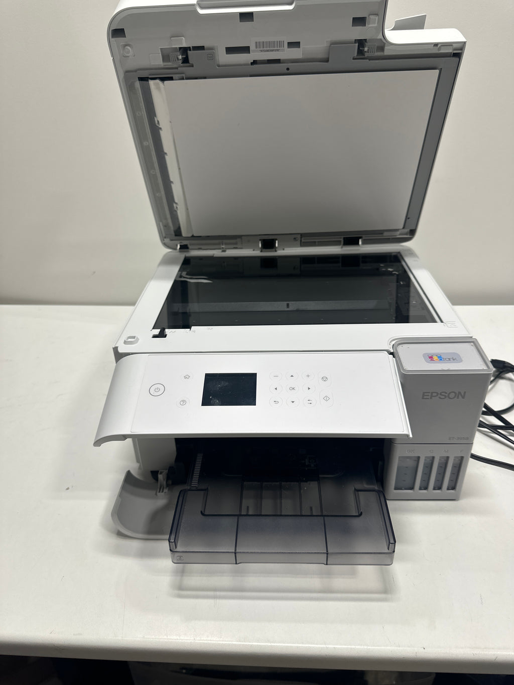 Used Epson EcoTank ET-3958 Wireless All-in-One Color Supertank Printer, Refillable Tanks, 2.4" Color Screen