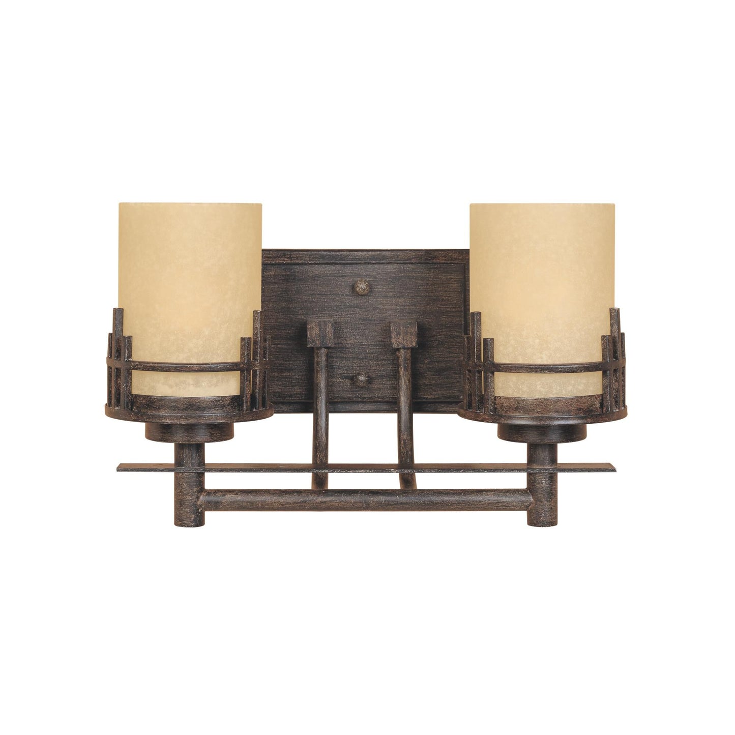 Designers Fountain Mission Ridge 15 Inch 2 Light Bath Vanity Light Mission Ridge - 82102-WM - Craftsman-Mission