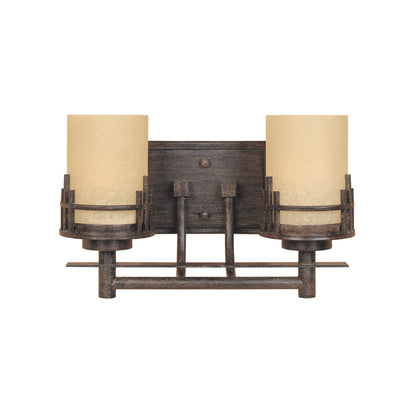 Designers Fountain Mission Ridge 15 Inch 2 Light Bath Vanity Light Mission Ridge - 82102-WM - Craftsman-Mission