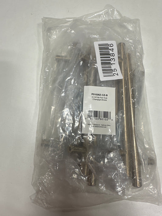 10 x Franklin Brass P01026Z-B 5 Inch Center to Center Bar Cabinet Pull - Pack of 10 Champagne Bronze