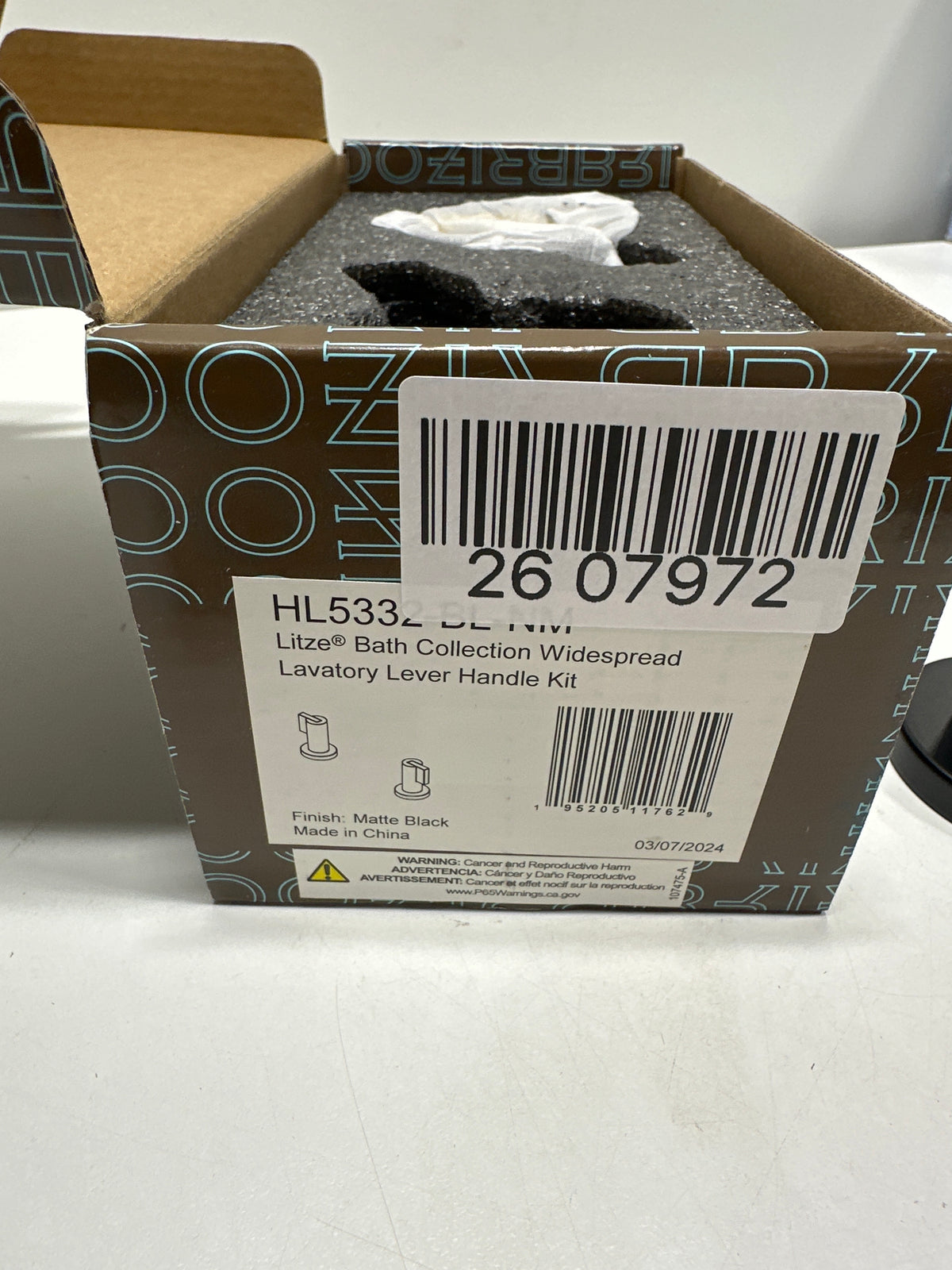 Brizo HL5332-NM Litze Lever Handles for Widespread Bathroom Faucet Matte Black