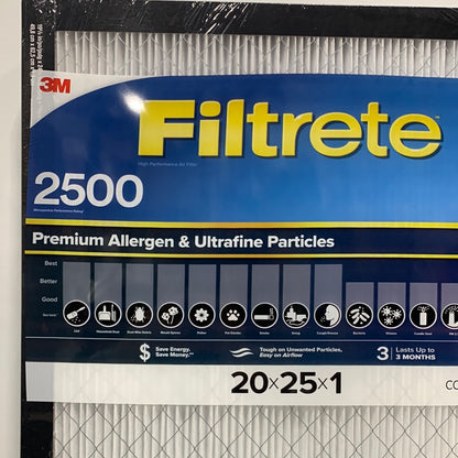 3M 2500 Series Filtrete 1" Filter, 4-pack 20x25x1
