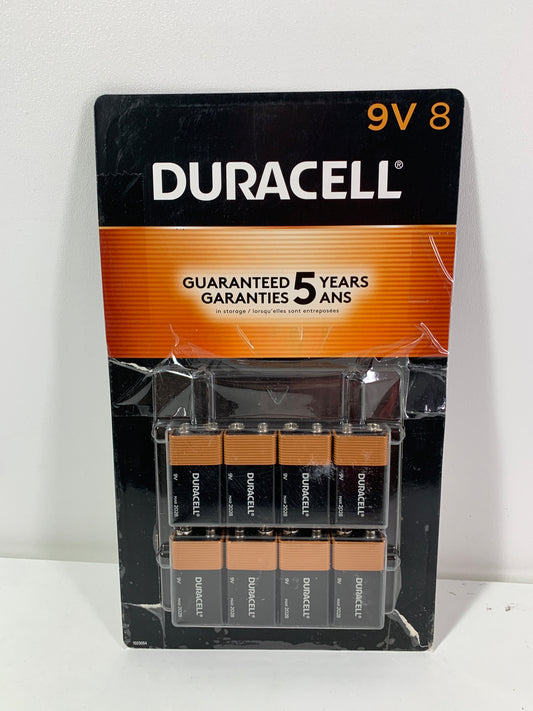 Duracell 9V Alkaline Batteries 8 Ct