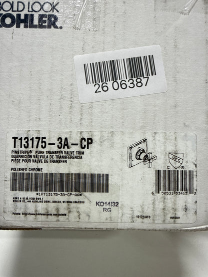 Kohler K-T13175-3A-CP 1-Handle Lever Pure Diverter Transfer Valve Trim Chrome