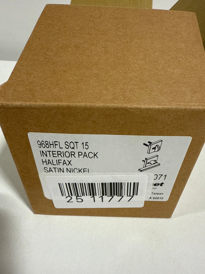 Kwikset 968HFL SQT15 Halifax Lever Interior Pack - Nickel