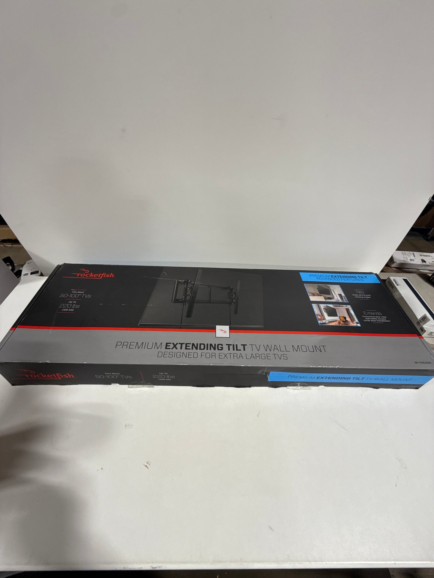 Rocketfish - Extending Tilt TV Wall Mount for Most 50–100 in. TVs - Black