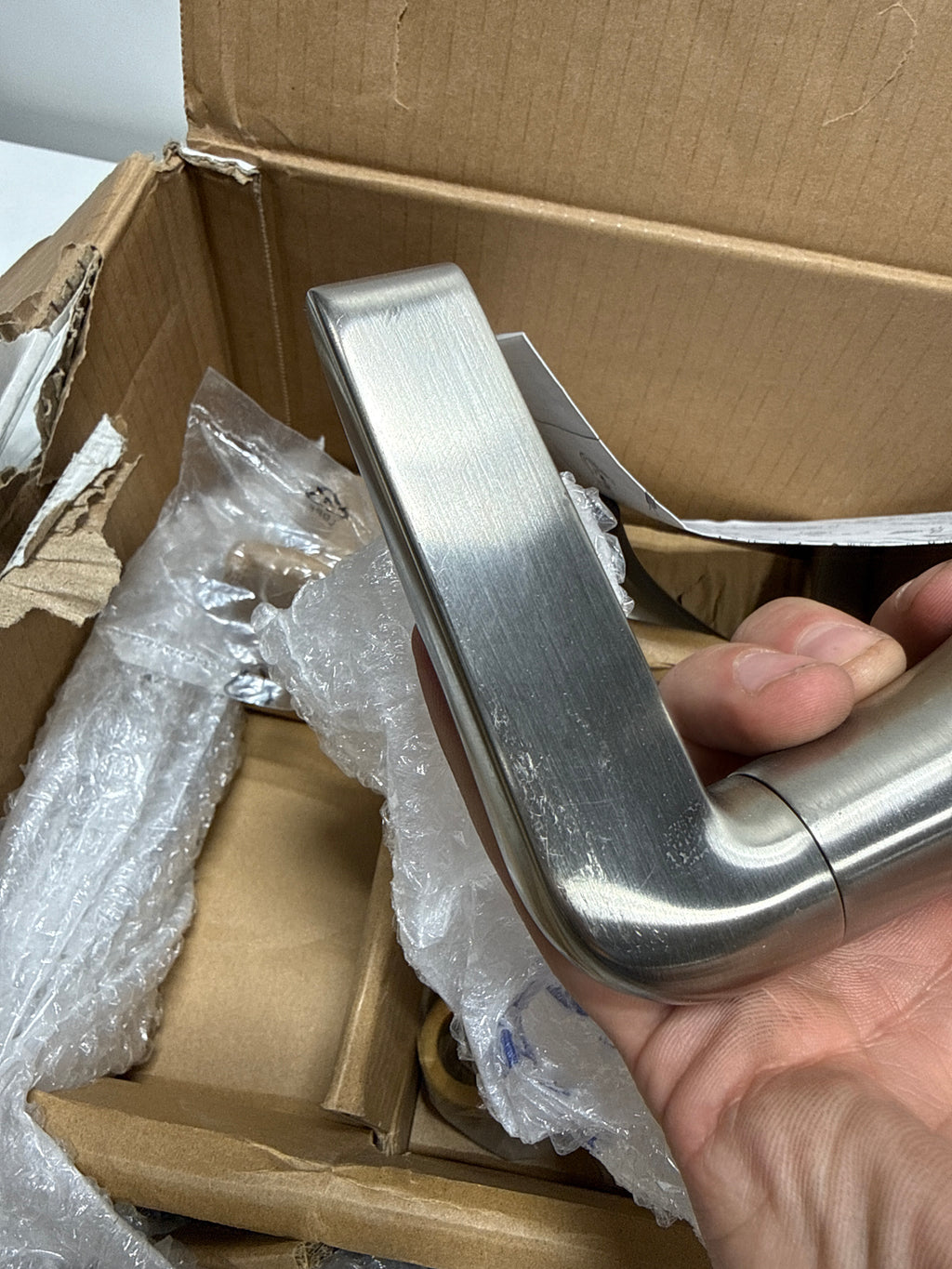 Scratch Kohler K-T22024-4 Tempered Deck Mounted Roman Tub Filler Vibrant Brushed Nickel Faucet Roman Tub Double Handle