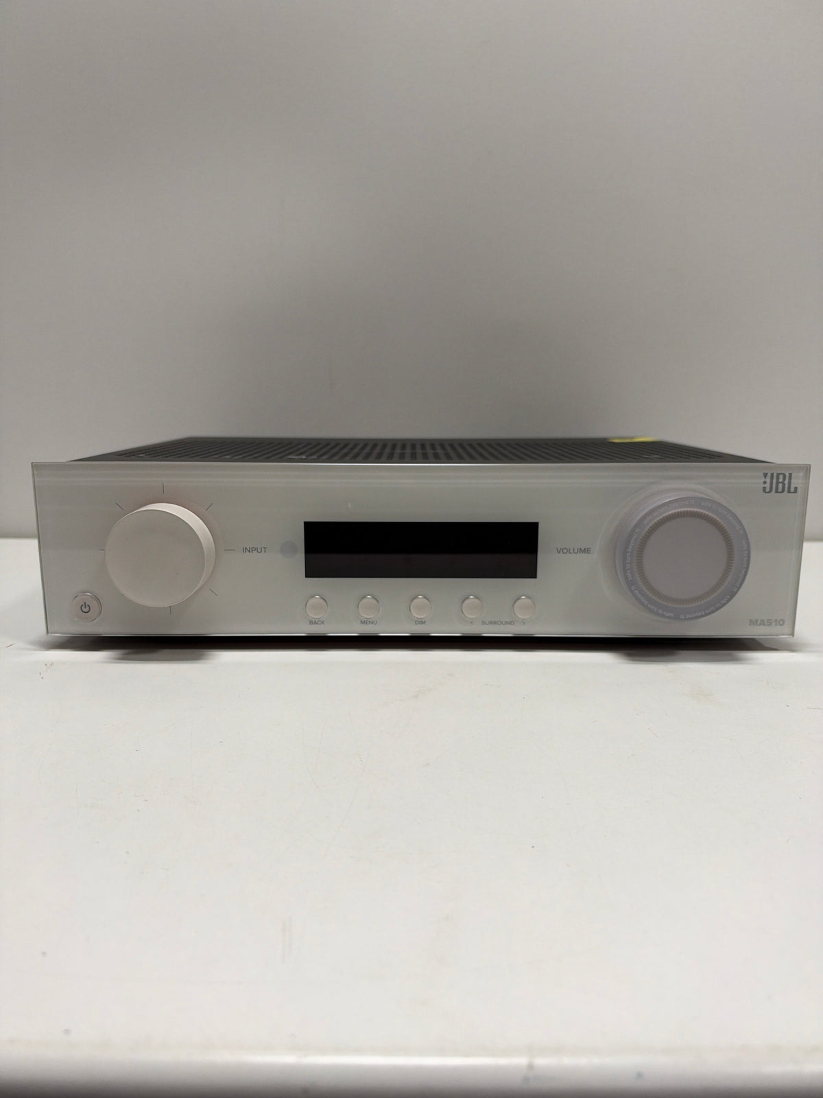 See Desc JBL - MA510 75W 5.2ch Bluetooth and WiFi Capable HDR 8K Ultra HD Compatible AV Home Theater Receiver - White