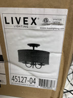 Livex Lighting 45127-04 Winchester Semi-Flush Black - *Lighting & Electrical