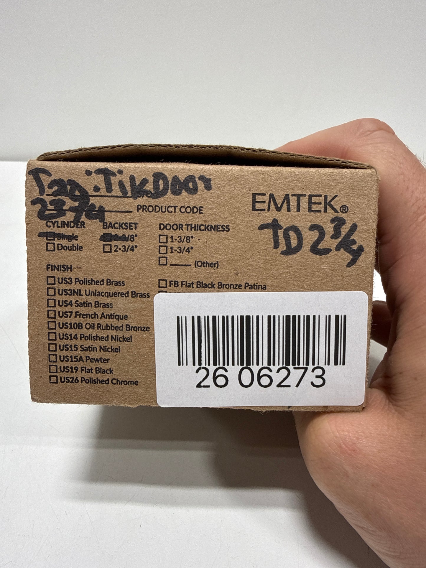 Emtek Modern Style Brass Modern Single Cylinder Deadbolt Model: 8467US10B