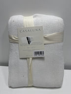 Full/Queen Micro Waffle Bed Blanket White - Casaluna™: Lyocell & Cotton OEKO-TEX Certified Machine Washable - *Bedding