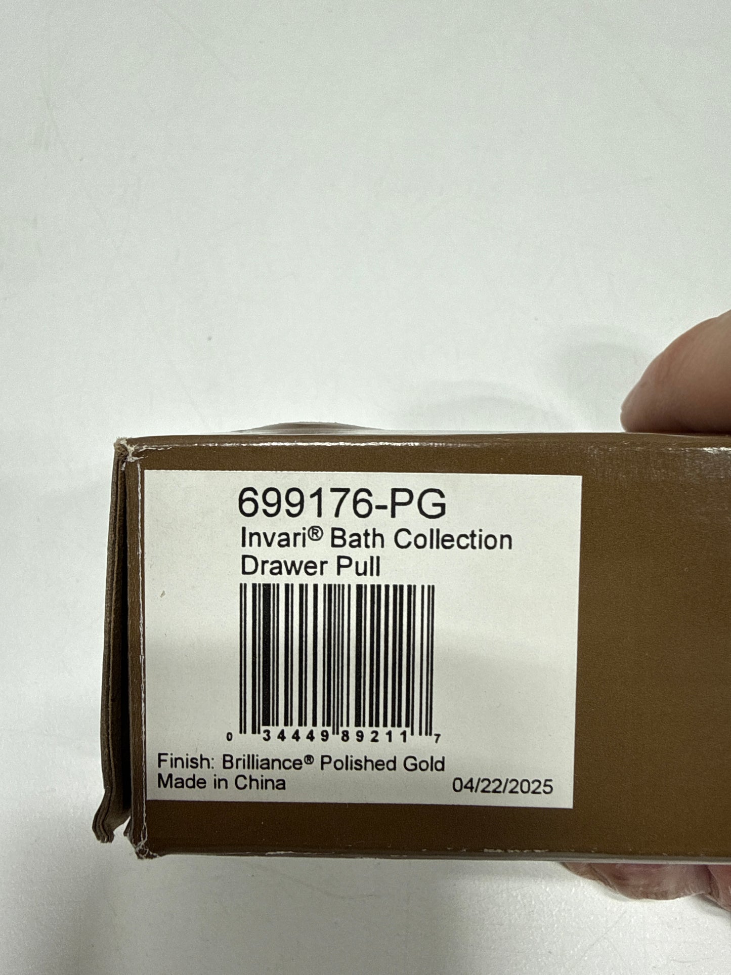 Brizo 699176 Invari 4-1/4 Inch Center to Center Handle Cabinet Pull Polished Gold