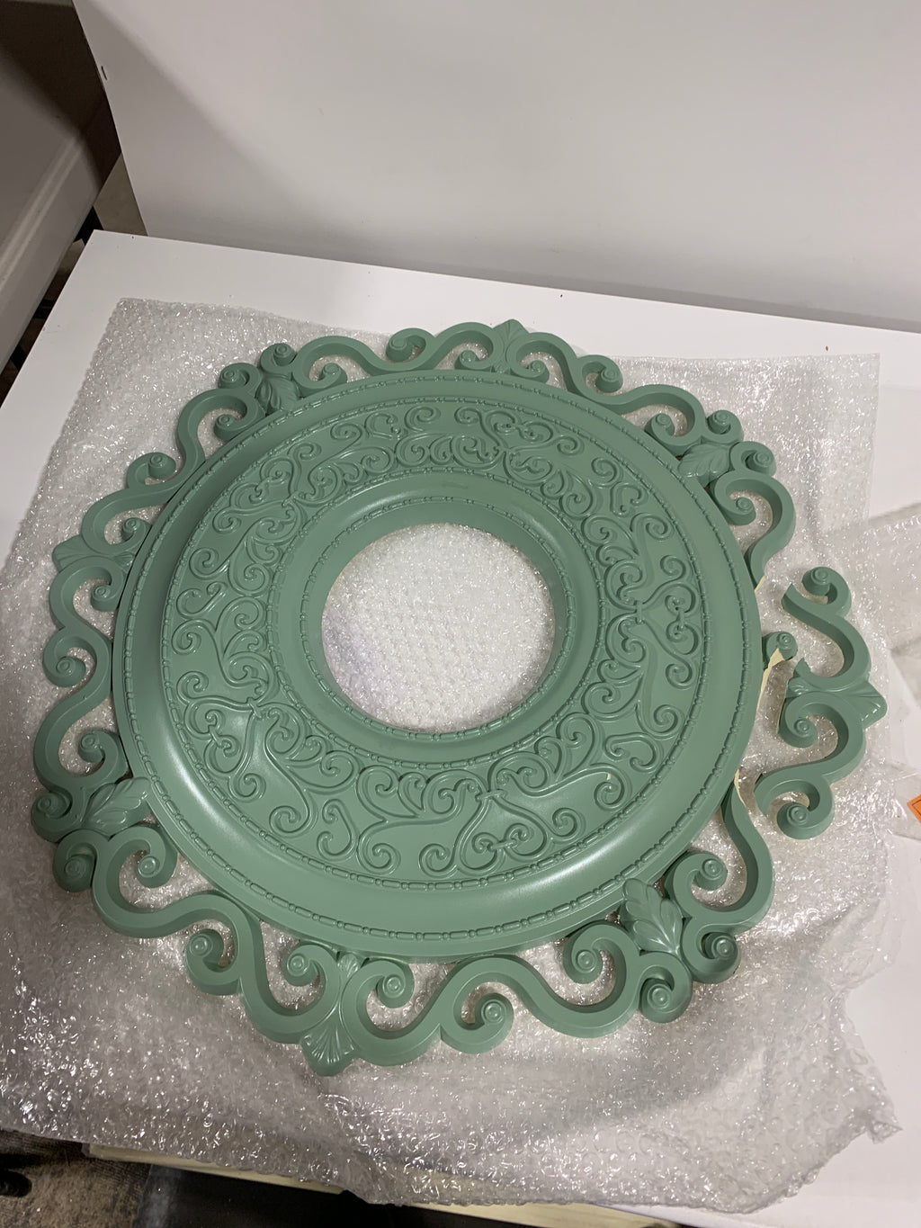 See Desc Ekena Millwork CM22ORAGF Orrington Ceiling Medallion Athenian Green - *Lighting & Electrical
