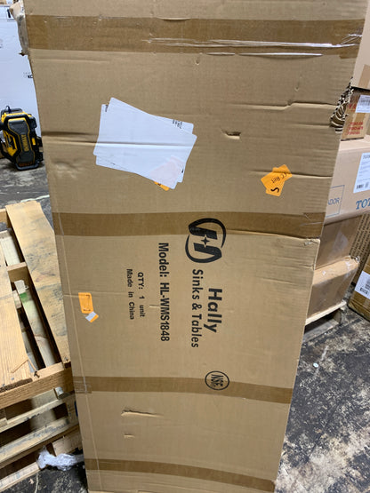 HALLY SINKS & TABLES H Stainless Steel Shelf 18 X 48 Inches, 400 Lb,