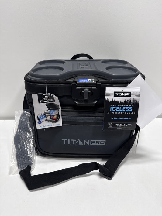 See Desc Titan PRO by Arctic Zone 40 Can Iceless Zipperless Cooler