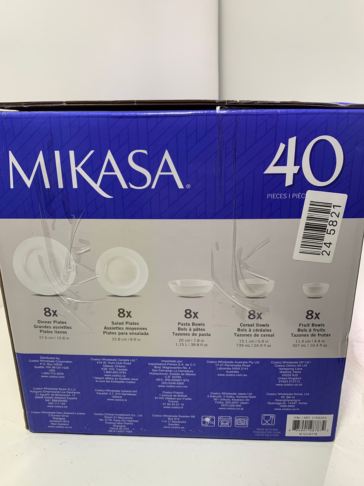 Mikasa Ciara 40-piece Bone China Dinnerware Set