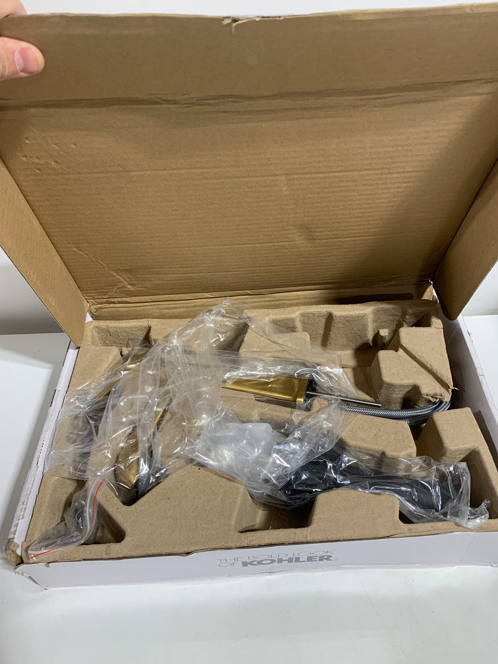 Kohler Cordate Single Handle Bathroom Faucet Brushed Moderne Brass Finish/Gold