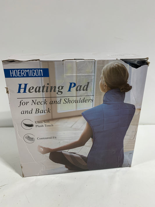 Heating Pad for Neck and Shoulders and Back, Birthday Gifts for Women Men Mom Dad Wife, Weighted Heating Pad for Back Pain Relief, Electric Heat Pad 6 Heat Settings 4 Timers Auto-Off, 22" x 37" Blue